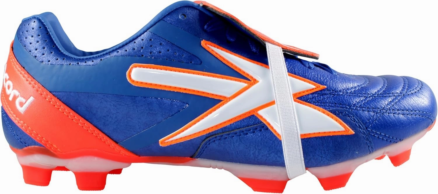 Men Soccer Cleats Concord S222CA Authentic Leather Firm Ground Made in Mexico Royal/Orange