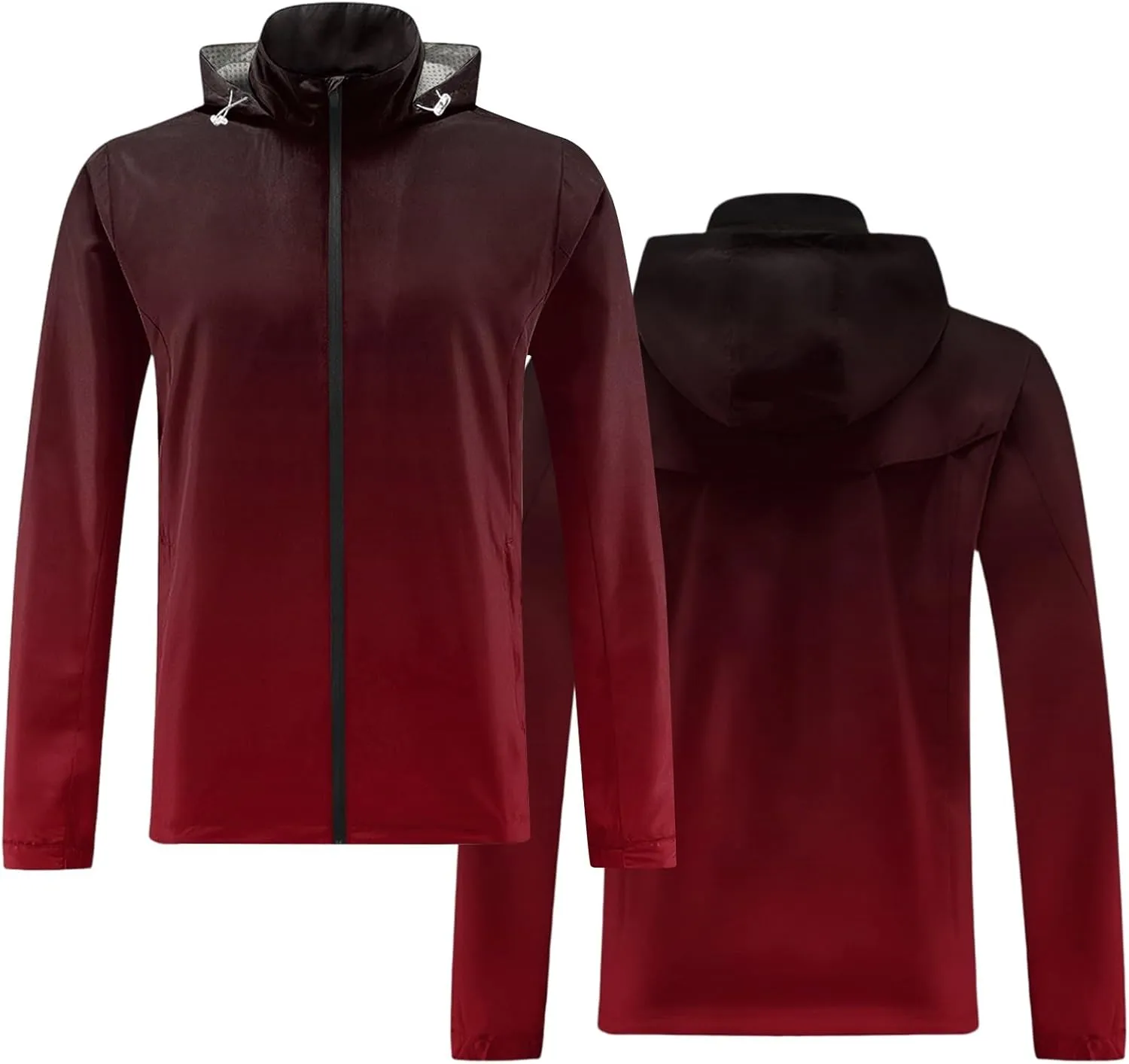 Mens Rain Jackets Waterproof With Hood Big And Tall Raincoats Lightweight Breathable Windbreaker Hiking Outdoor