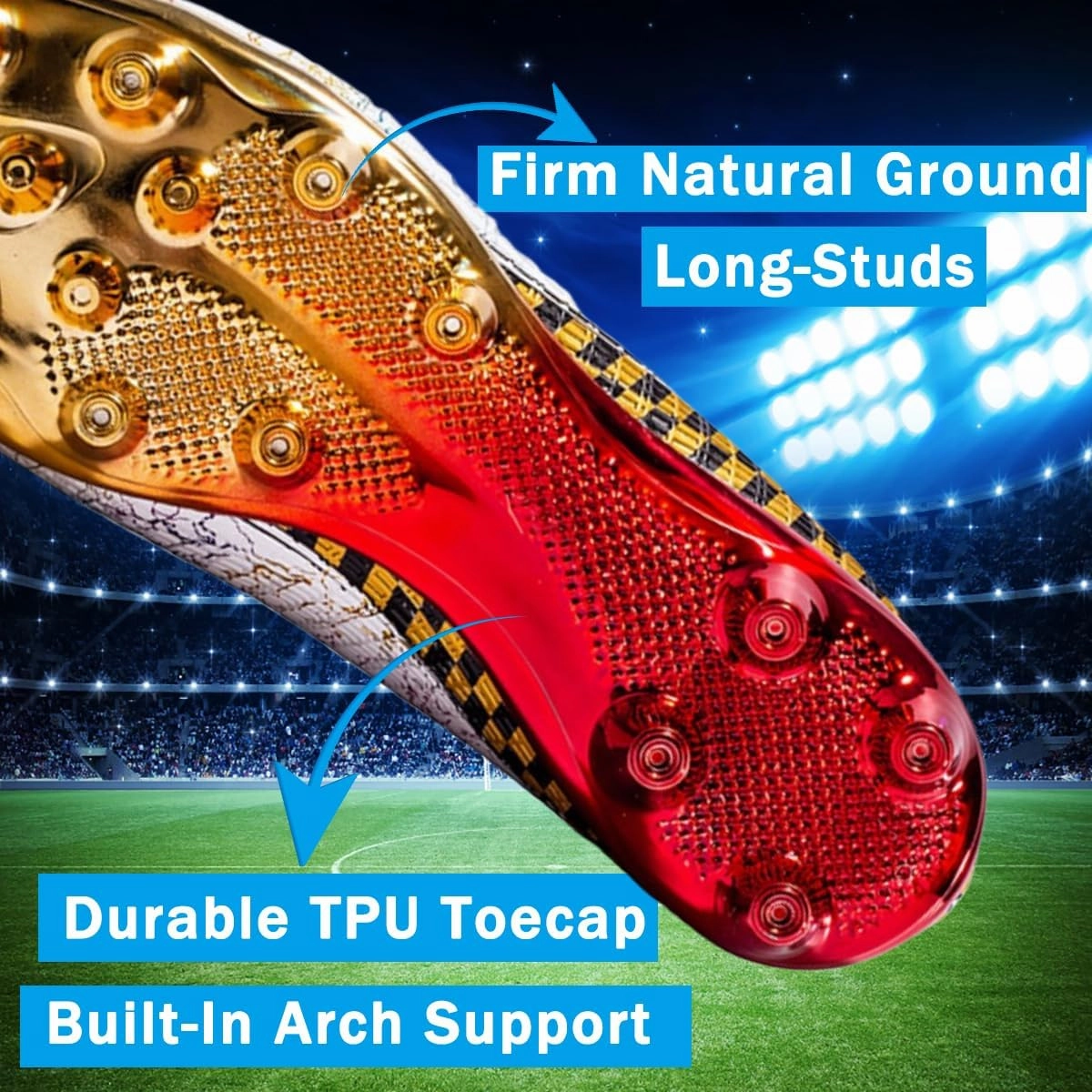 Mens Football Cleats Soccer Shoes: Turf Grip Design for Daily Training Game Day for Mens Womens