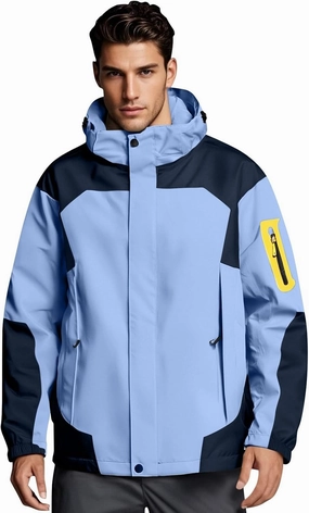 Mens Rain Jacket Lightweight Waterproof Rain Coats Poncho Sun Protective Outdoor Jacket with Hooded