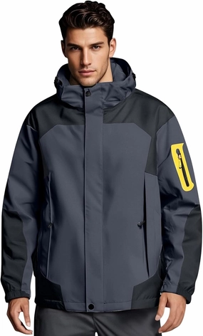 Mens Rain Jacket Lightweight Waterproof Rain Coats Poncho Sun Protective Outdoor Jacket with Hooded