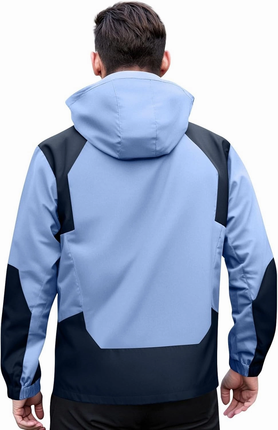Mens Rain Jacket Lightweight Waterproof Rain Coats Poncho Sun Protective Outdoor Jacket with Hooded