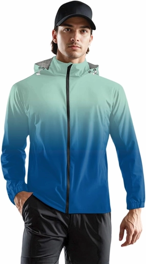 Mens Rain Jackets Waterproof with Hood Water Resistant Coat Breathable Rain Jacket Hiking Outerwear