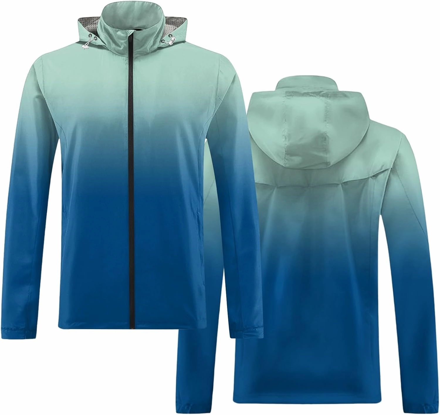 Mens Rain Jackets Waterproof with Hood Water Resistant Coat Breathable Rain Jacket Hiking Outerwear