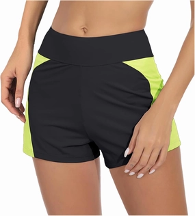 Menstrual Leakproof Swim Shorts for Women High Waisted Bathing Suit Bottoms Breathable Full Coverage Bikini Bottom