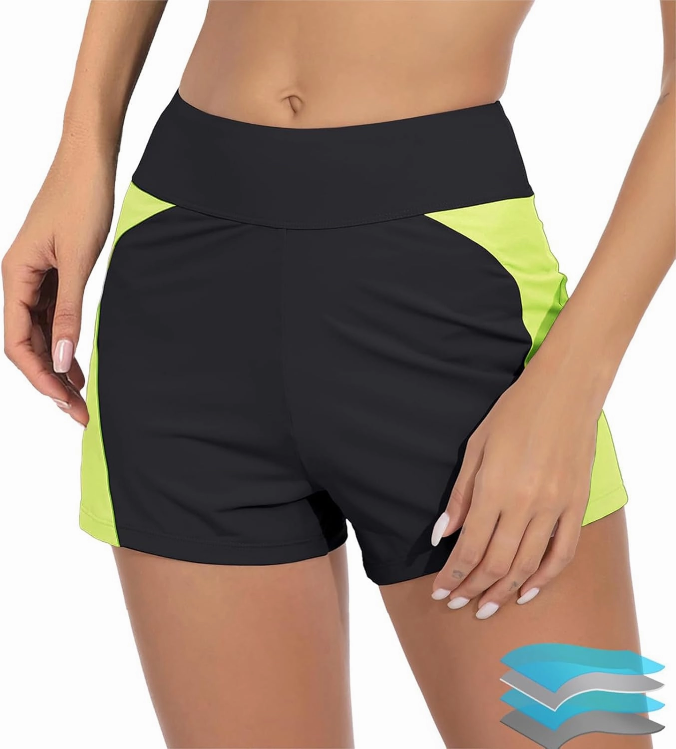 Menstrual Leakproof Swim Shorts for Women High Waisted Bathing Suit Bottoms Breathable Full Coverage Bikini Bottom