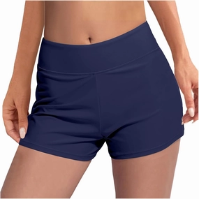 Menstrual Leakproof Swim Shorts for Women High Waisted Bathing Suit Bottoms Breathable Full Coverage Bikini Bottom