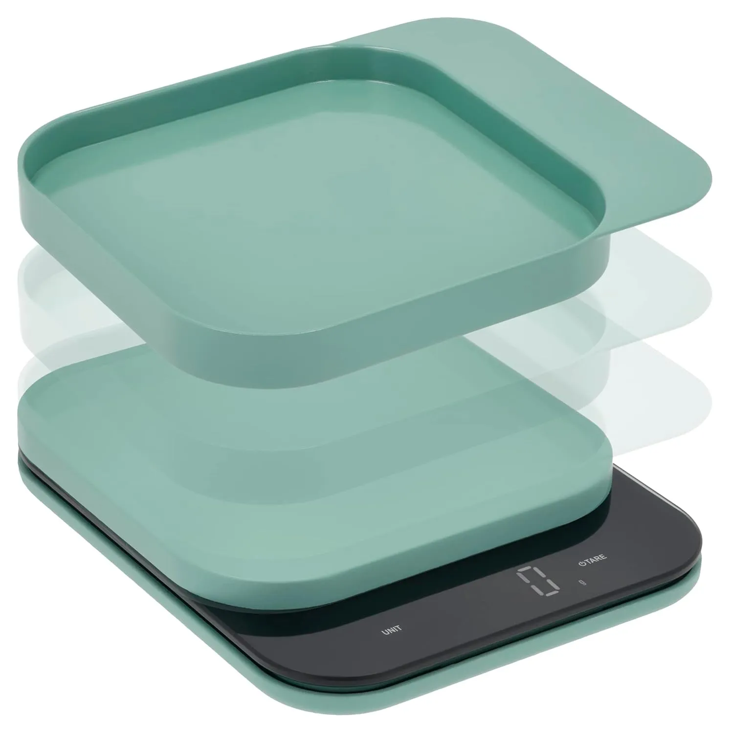 Mensura Kitchen Scale Accurate Measurements Made Effortless - Experience Precision Cooking with Battery - Powered Convenience - Requires 3 AAA Batteries for Reliable Performance (Nordic Green)