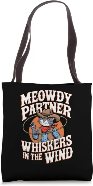Meowdy Partner Cowboy Cat Tote Bag