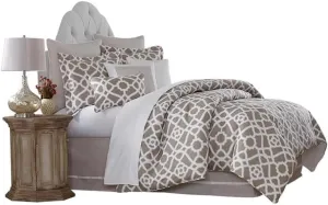 Michael Amini BCS-QS09-HARPR-NAT Harper 9pc Queen Comforter Set Natural