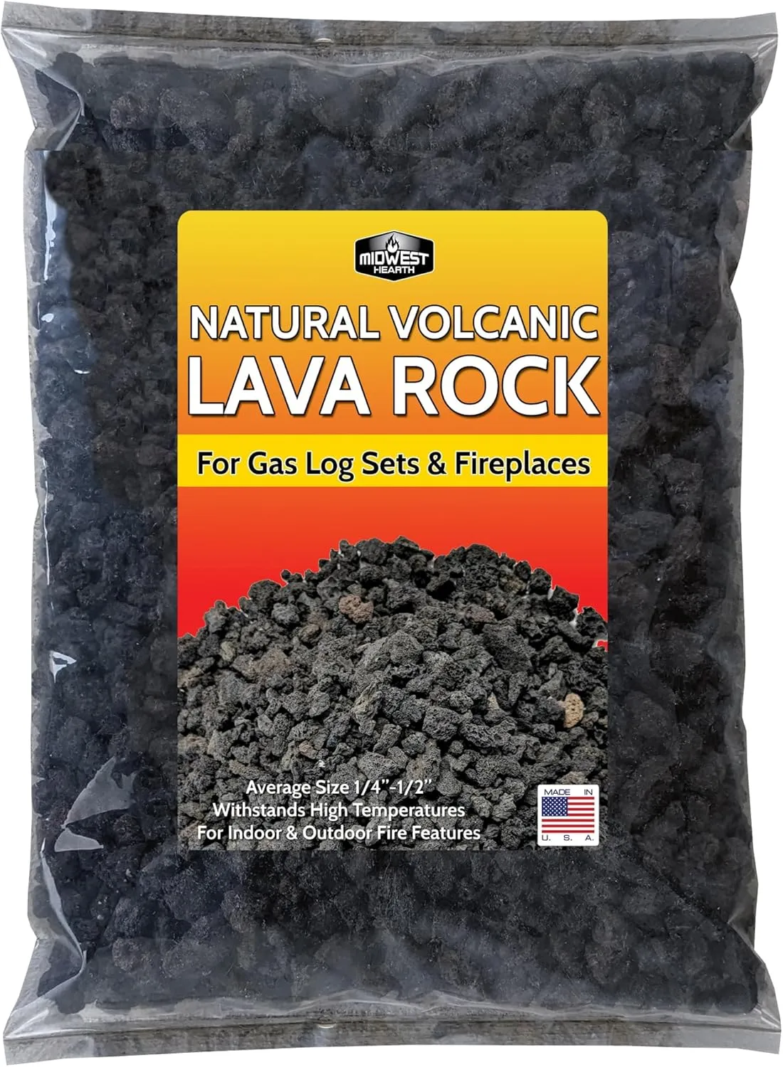 Midwest Hearth Natural Lava Rock Granules for Gas Log Sets and Fireplaces (10-lb Bag)