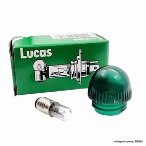 MINI EARLY GREEN INDICATOR LENSE & GLOBE- ON END OF SWITCH [47H5200-KIT]