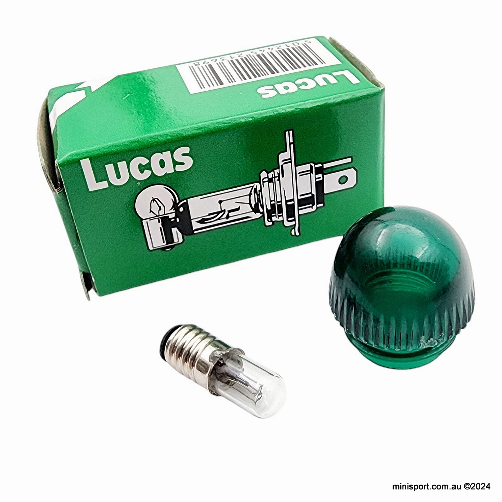 MINI EARLY GREEN INDICATOR LENSE & GLOBE- ON END OF SWITCH [47H5200-KIT]
