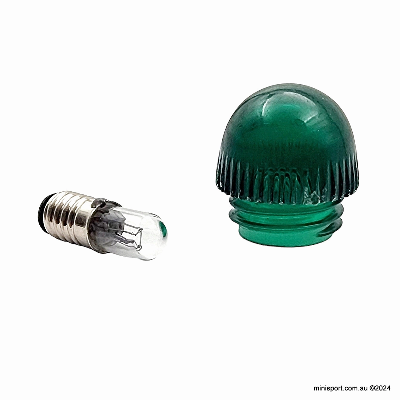 MINI EARLY GREEN INDICATOR LENSE & GLOBE- ON END OF SWITCH [47H5200-KIT]