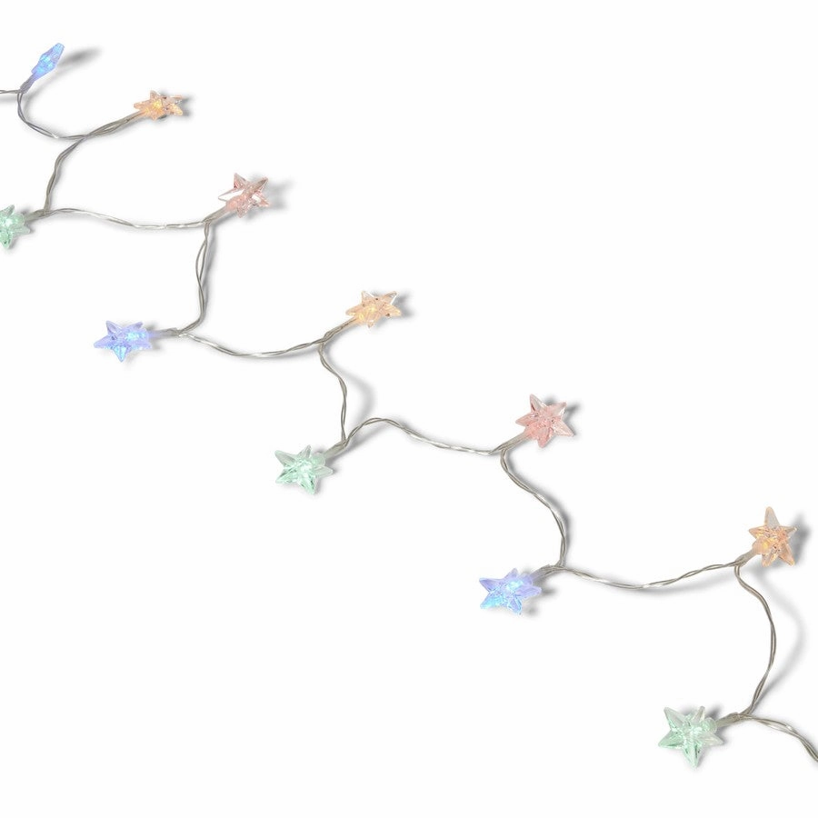 Mirabella Christmas Battery Operated 24 Multicoloured LED Stars Light Set