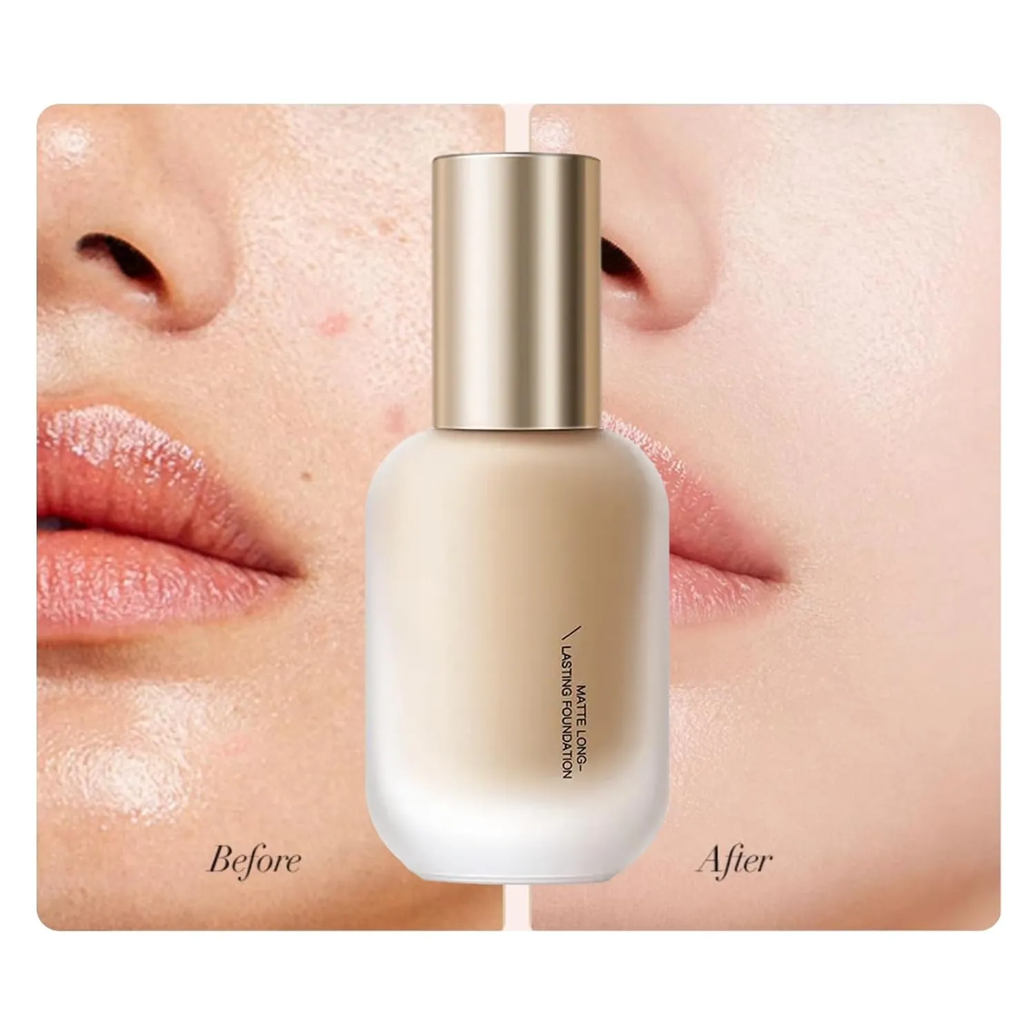 MissPretty Long-Lasting Liquid Foundation,Breathable Makeup for Face,Full Coverage,24HR Wear,Weightless,Natural Matte Finish,for Oil Skin,Dry Skin,Combination Skin (moisturizing#W02)