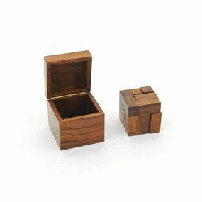 Mittimate Wooden Soma (Cube) Puzzle – Brain Teaser Game for Kids (6 ) | Skill-Building 3D Puzzle with Storage Box