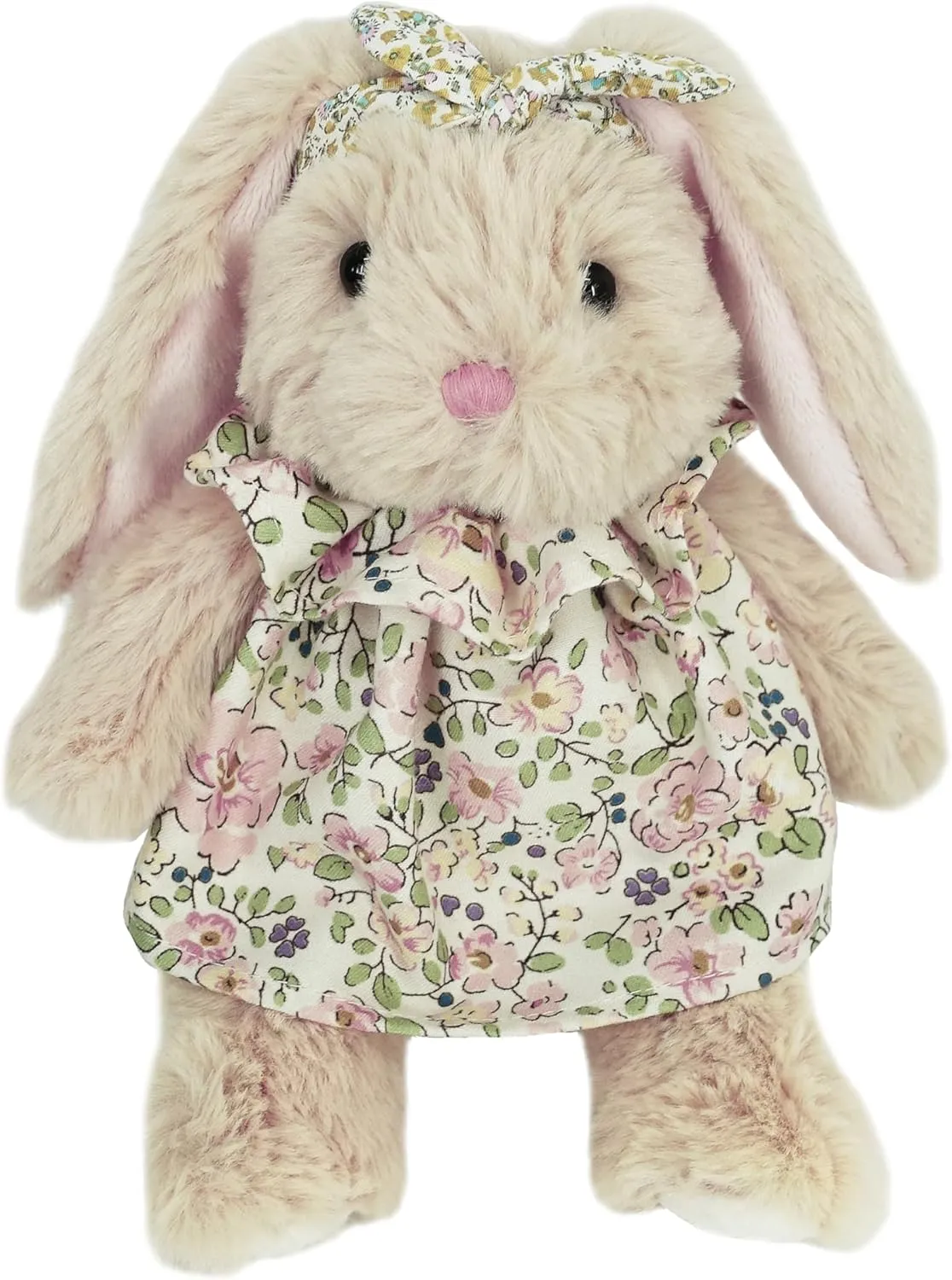 MON AMI Grace Bunny Stuffed Animal - 8", Dressed Bunny Toy, Soft & Cuddly Huggable Rabbit Plush Toy, Nursery Décor for Kids of All Ages
