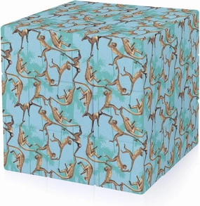 Monkey in The Jungle Palm Trees Funny 3x3x3 Cube Smooth Lightweight Puzzle for Adult Graphic Printing Travel