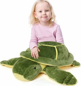 MorisMos Giant Turtle Stuffed Animal 25 inch, Green Stuffed Turtle Plush Toy for Kids Children Boys Girls on Birthday