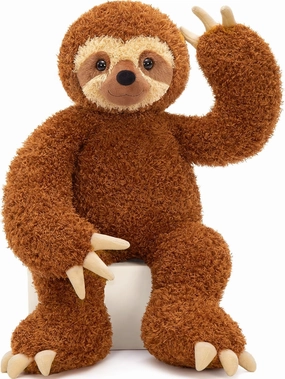 MorisMos Sloth Stuffed Animal, 18" Hanging Three Toed Sloth Plush Toy, Realistic Large Plush Gifts for Boys, Girls, Kids, 18inch