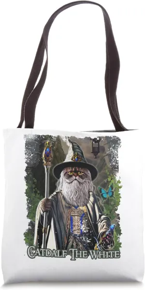 Movie Parody Catdalf Cat Gandalf Pet Lovers LOTR Tote Bag