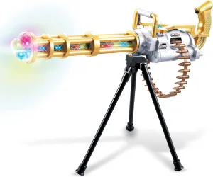 Mozlly Light Up Rotating Gun Toy with Tripod - Realistic Toy Rifle Guns That Make Noise, Flashing LEDs, Lights and Sound Toy Gun for Dress Up Military Pretend Play Accessory, Colors Vary - 23 Inches
