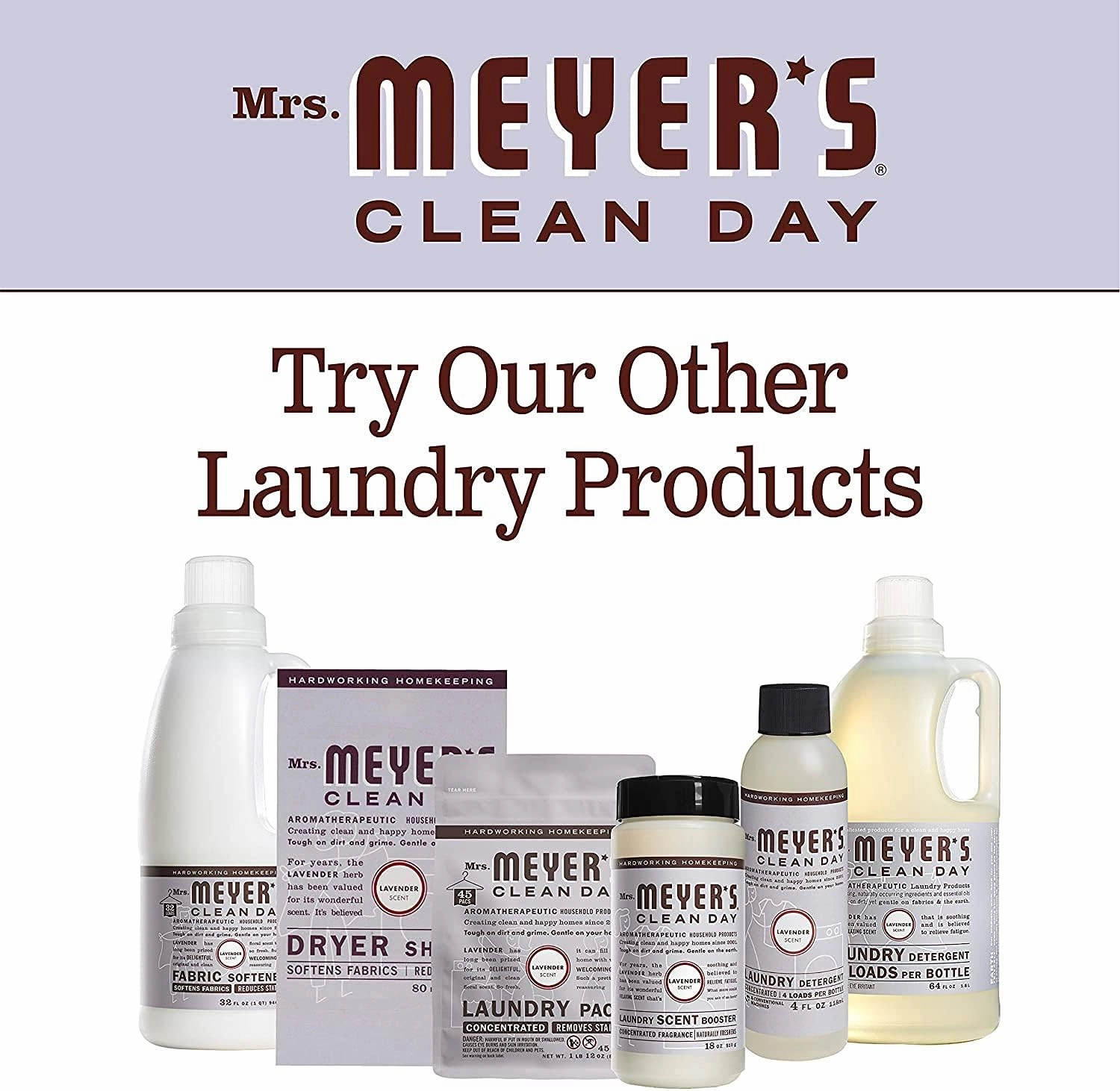 Mrs. Meyer's Clean Day Liquid Fabric Softener Bottle, Lavender Scent, 32 Fl oz (Pack of 2)
