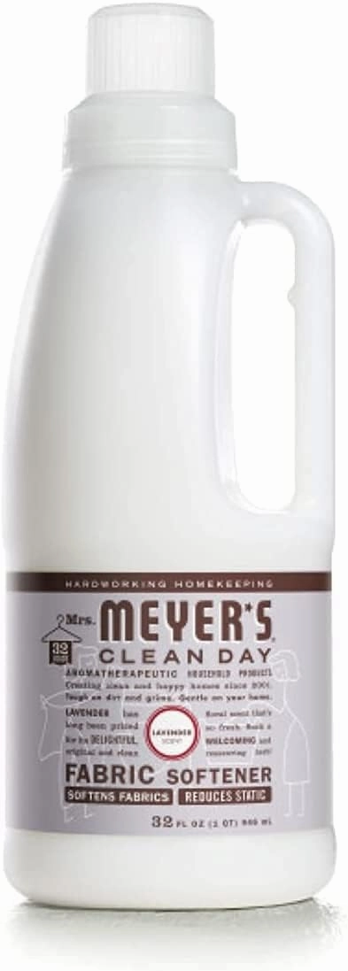 Mrs. Meyer's Clean Day Liquid Fabric Softener Bottle, Lavender Scent, 32 Fl oz (Pack of 2)