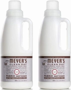 Mrs. Meyer's Clean Day Liquid Fabric Softener Bottle, Lavender Scent, 32 Fl oz (Pack of 2)