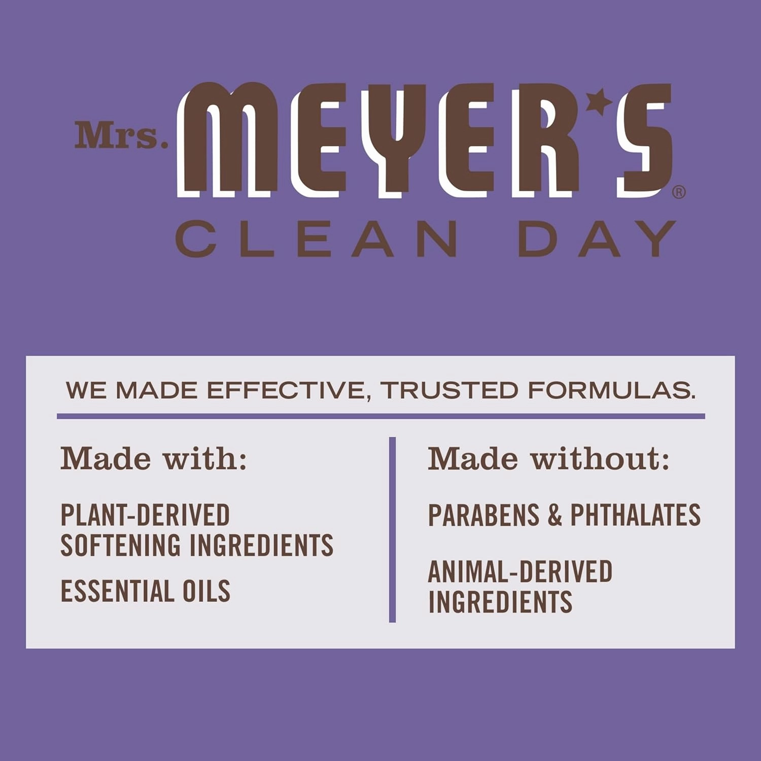 MRS. MEYER'S CLEAN DAY Liquid Fabric Softener, Infused with Essential Oils, Paraben Free, Compassion Flower, 32 oz (32 Loads)