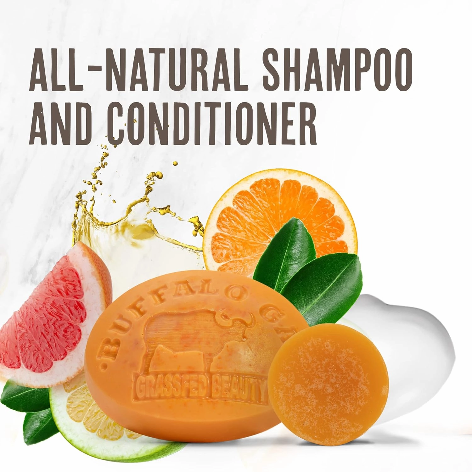 MSM Shampoo Bar   Hyaluronic Hair Conditioner Bar, Solid Bar Shampoo and Conditioner for Hair Growth, Non-Soap, For All Hair Types, Citrus, Set of 2