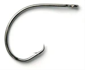 Mustad Demon Perfect® Inline Circle Hook - 1X Fine Fishing Hook, Wide Gap Circle Hook, Ideal for Saltwater & Freshwater Fishing, Original Design Big Fishing Hook, Black Nickel, 5/0, Pack of 100