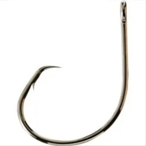 Mustad Demon Perfect Offset Circle Hook, 39941NP - 2X Strong Fishing Hooks, Wide Gap Offset Circle Hook Pack, Ideal for Saltwater and Freshwater Fishing, Original Design Big Fishing Hook, Black Nickel