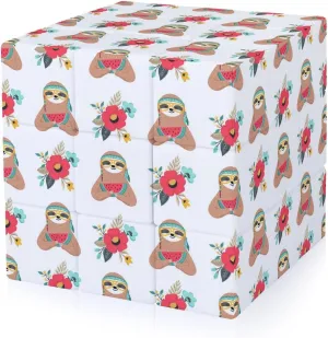 Native U.S. Sloth Funny 3x3x3 Cube Smooth Lightweight Puzzle for Adult Graphic Printing Travel