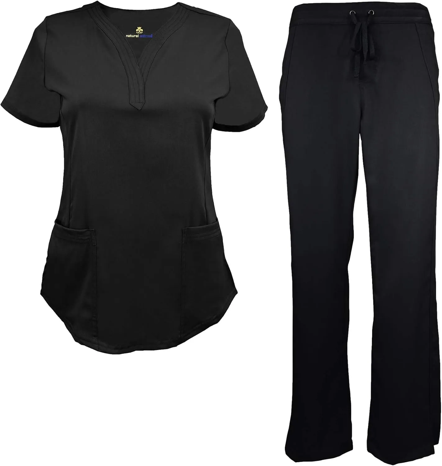 Natural Uniforms Women's Ultra Soft Y-Neck Scrub Set 8200-9200