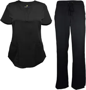 Natural Uniforms Women's Ultra Soft Y-Neck Scrub Set 8200-9200