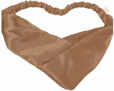Natural hair essentials reversible and adjustable Satin bonnet, satin pillowcases, satin Scrunchies and headband set of 8 pieces (Beige)