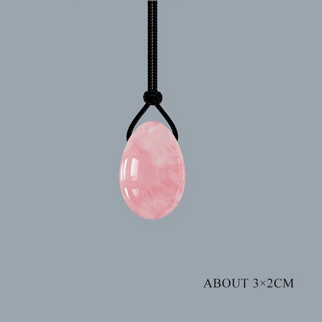 Natural Rose Quartz Yoni Egg Set Obsidian Kegel