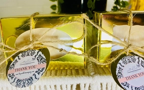 Natural Turmeric & Aloe Vera Soap Bar Set with Gift Box, 3 Pack, Handmade