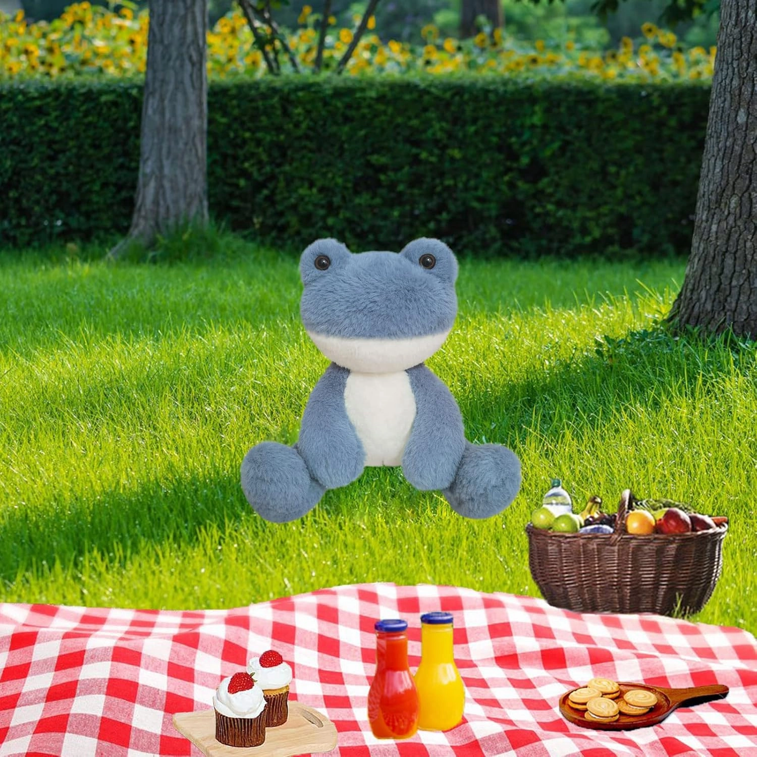 Navy Blue Plush Frog Stuffed Animal Toy, Soft Cuddly Plushie Hugger Toy for Boys & Girls, Gifts for Kids or Girlfriend, 16 Inches