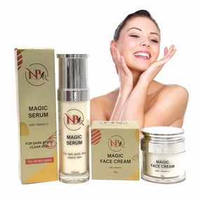 NBR Magic Serum Set - Illuminating Skin Set with Magical Serum and Nourishing Face Cream, Infused with Natural Wonders