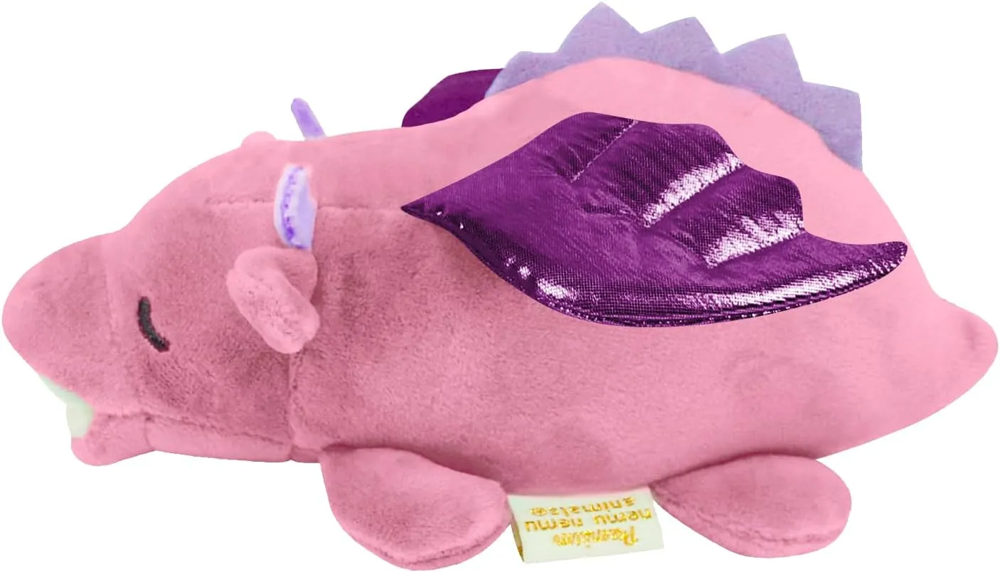 Nemu Nemu Animals - Pink Dragon Plush Toy (Extra Soft and Cozy) - Dragon Plush in Japan - Cozy Cushion - Size S 18cm