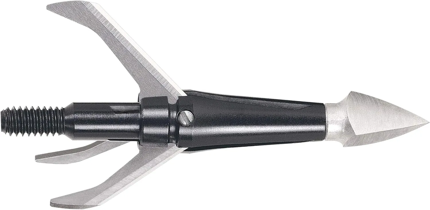 New Archery Products Shockwave 3 Blade 1 1/4" Cutting Diameter Archery Reusable Mechanical Broadhead for Bow Hunting - 3 Pack
