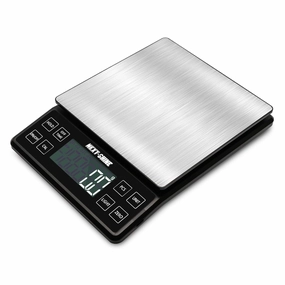 NEXT-SHINE Kitchen Food Scale - 11lb/5kg, Rechargeable Digital Grams and Ounces for Cooking, Baking, Meal Prep, 0.1g/0.01oz Precise Graduation, 304 Stainless Steel Platform LCD Display