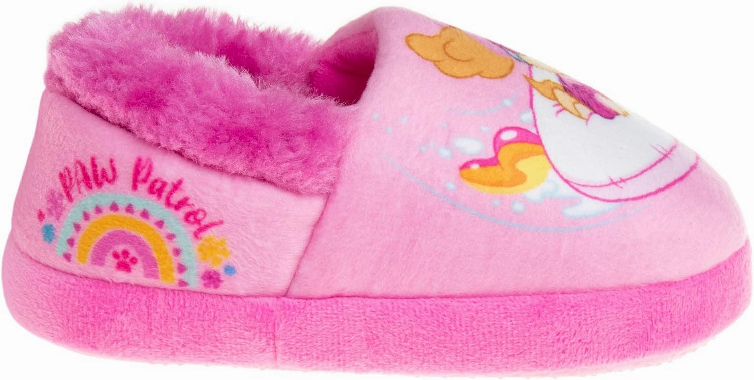 Nickelodeon Girl's Paw Patrol Plush Fuzzy Skye and Everest Slippers (Toddler/Little Kid)