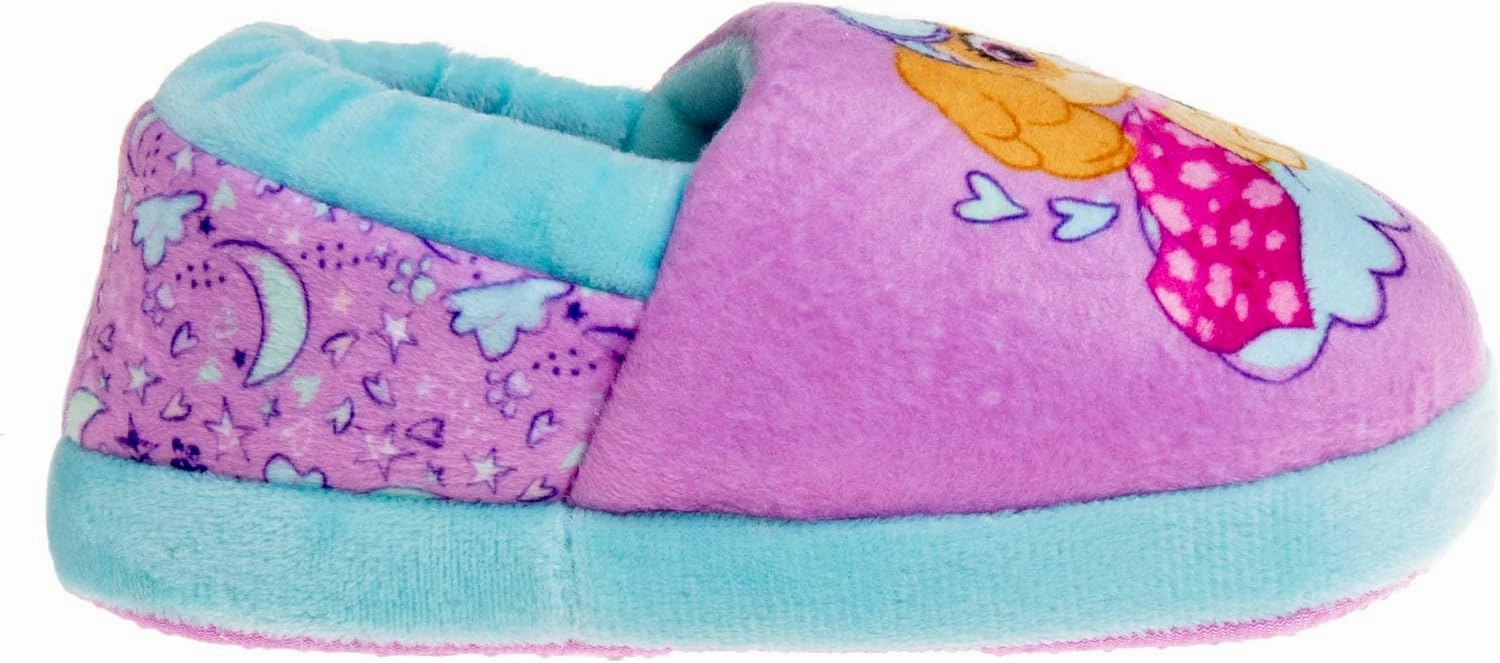 Nickelodeon Girl's Paw Patrol Plush Fuzzy Skye and Everest Slippers (Toddler/Little Kid)