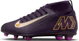 Nike Jr. Mercurial Superfly 10 Club Little/Big Kids' MG High-Top Soccer Cleats (HF6283-500, Grand Purple/Pale Ivory)