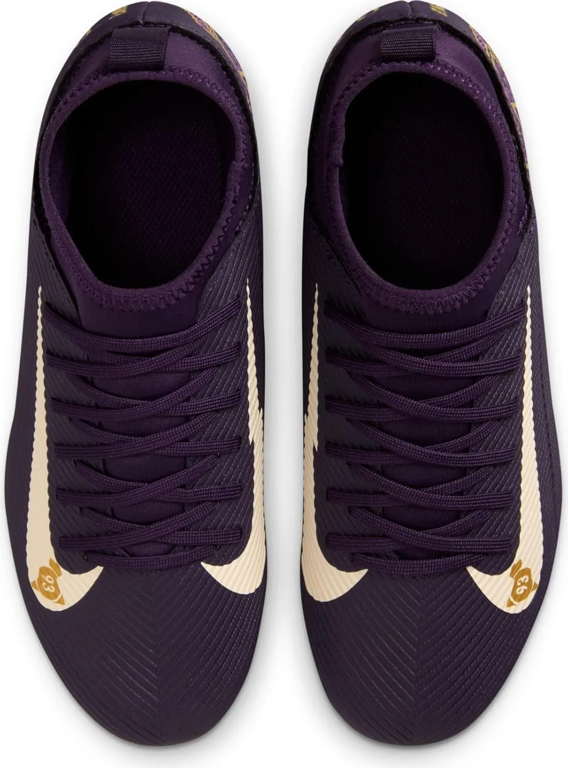 Nike Jr. Mercurial Superfly 10 Club Little/Big Kids' MG High-Top Soccer Cleats (HF6283-500, Grand Purple/Pale Ivory)