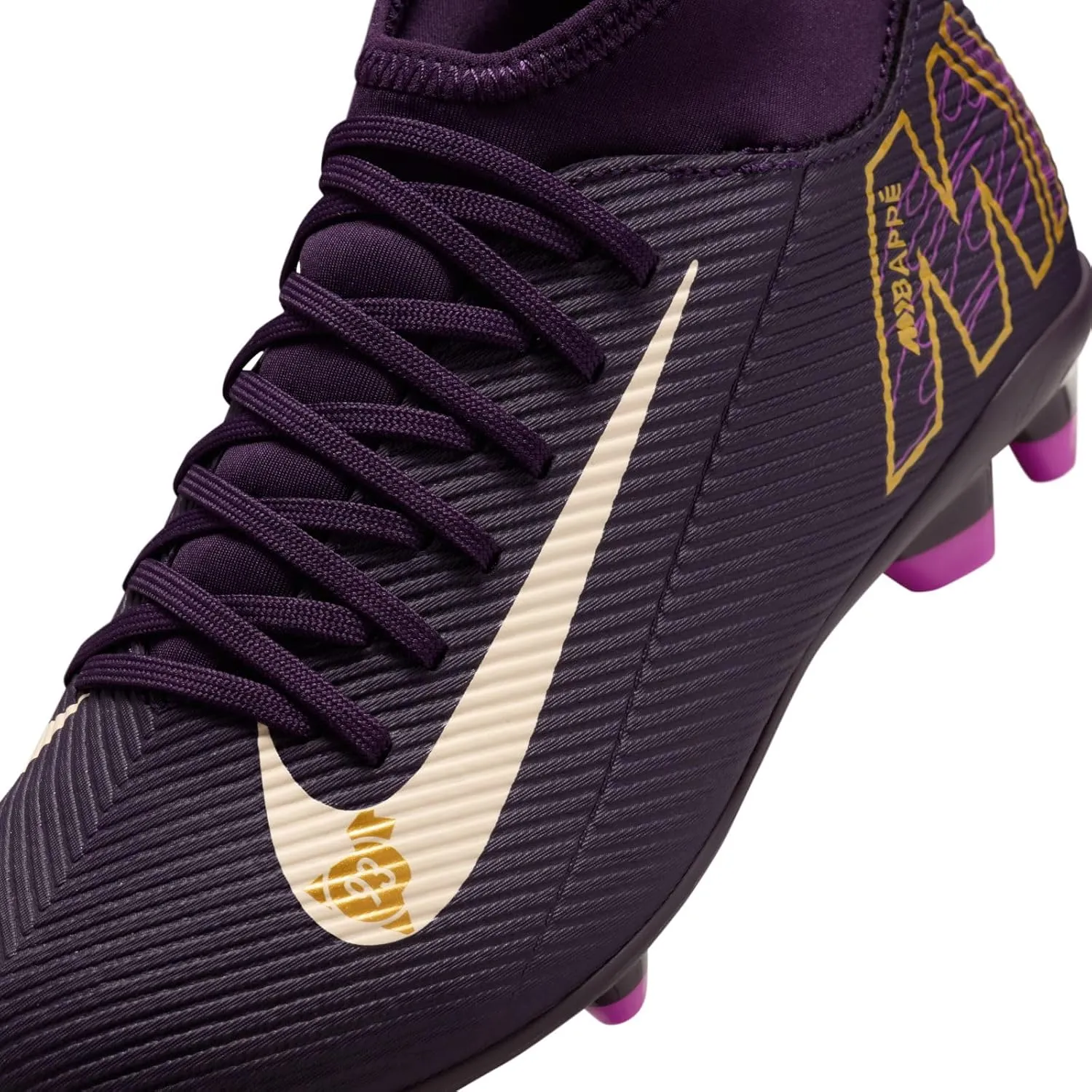 Nike Jr. Mercurial Superfly 10 Club Little/Big Kids' MG High-Top Soccer Cleats (HF6283-500, Grand Purple/Pale Ivory)